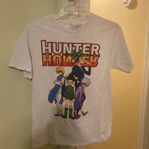 Hunter X Hunter Anime Graphic Print T Shirt Men’s S Short Sleeve White Killua
